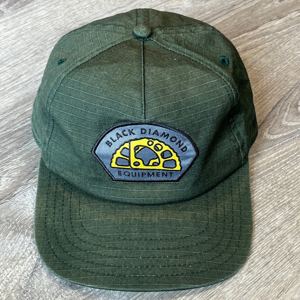 Black Diamond Equipment Ripstop Hat Olive Green Climbing Cam Patch Cap